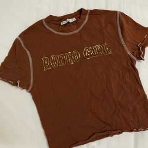 Stradivarius Brown T-Shirt